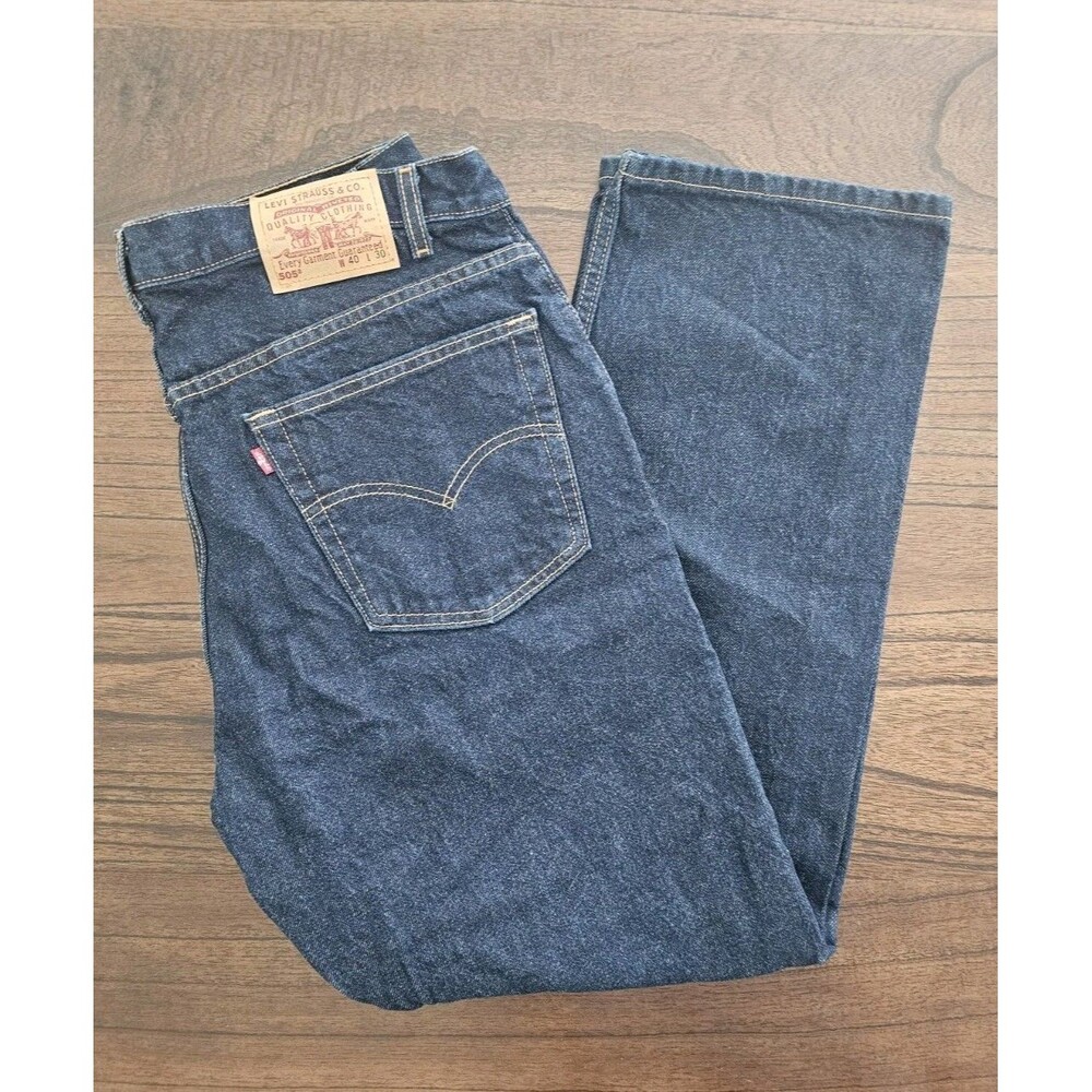 Levi’s 505 Jeans Men’s 40x30 Dark Wash Regular Fit Straight Leg Denim NWT